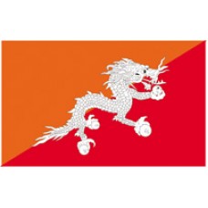 4x6" Hand Held Bhutan Flag